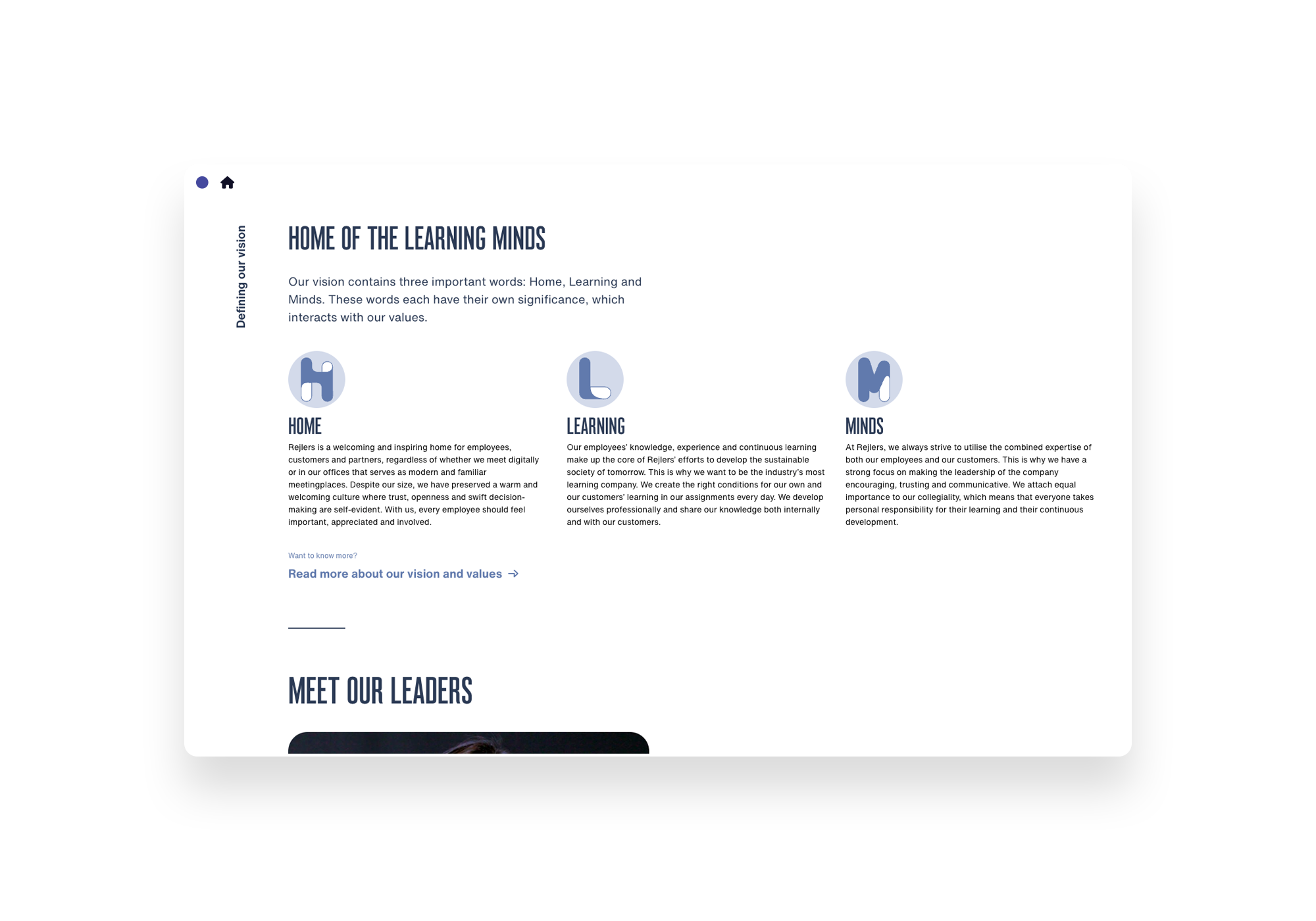 Rejlers website desktop view